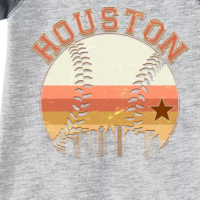 Retro Houston Baseball Fan Infant Baby Jersey Bodysuit