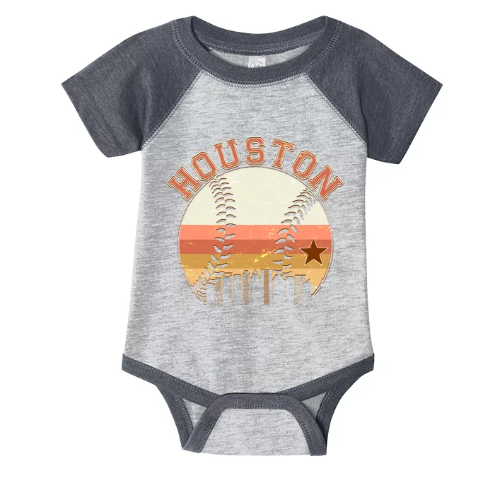 Retro Houston Baseball Fan Infant Baby Jersey Bodysuit