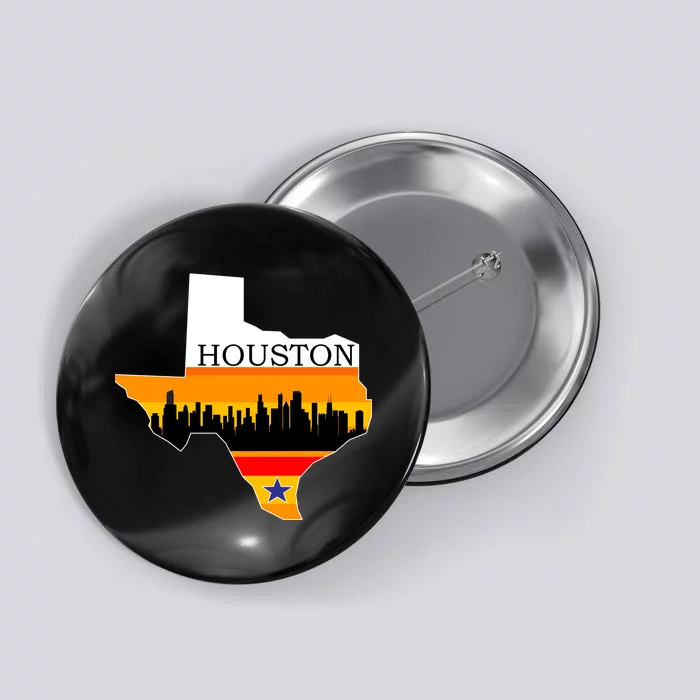 Retro Houston Texas Baseball Throwback Button