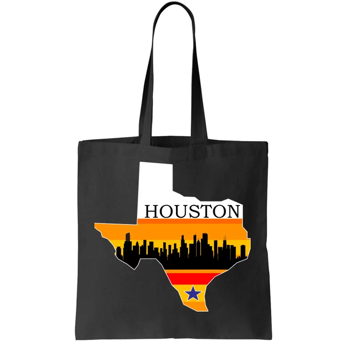 Retro Houston Texas Baseball Throwback Tote Bag