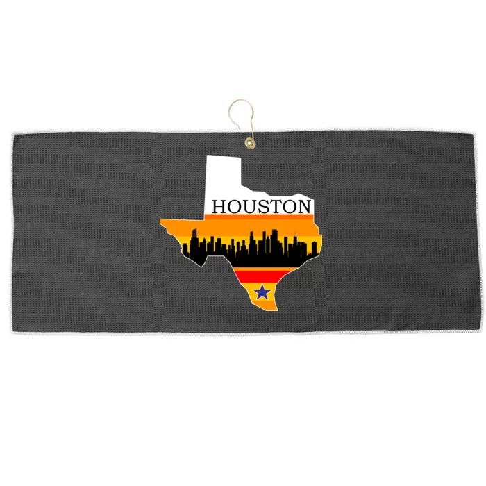 Retro Houston Texas Baseball Throwback Large Microfiber Waffle Golf Towel