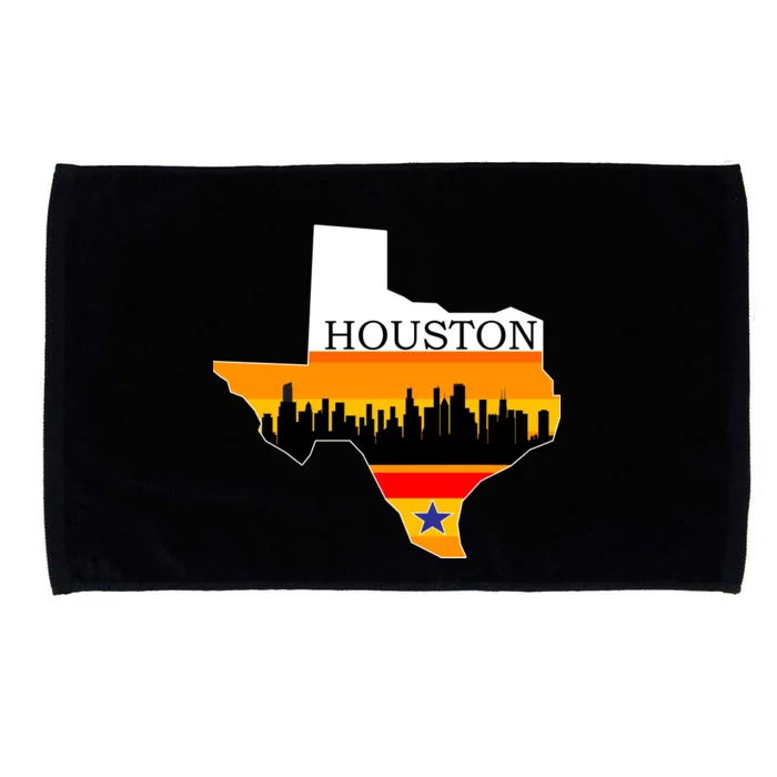 Retro Houston Texas Baseball Throwback Microfiber Hand Towel