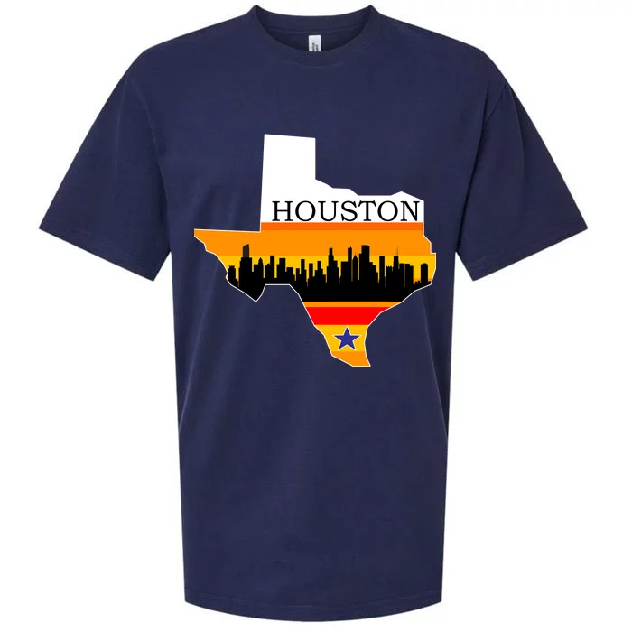 Retro Houston Texas Baseball Throwback Sueded Cloud Jersey T-Shirt