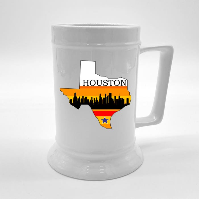 Retro Houston Texas Baseball Throwback Front & Back Beer Stein