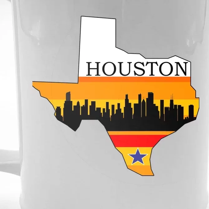 Retro Houston Texas Baseball Throwback Front & Back Beer Stein