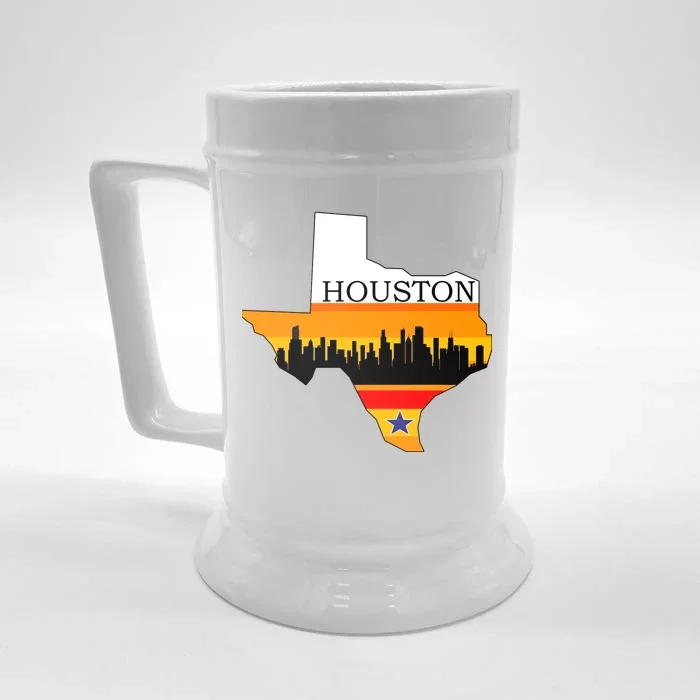 Retro Houston Texas Baseball Throwback Front & Back Beer Stein