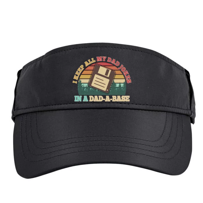 Retro I Keep All My Dad Jokes In A Dad A Base Adult Drive Performance Visor