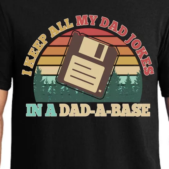 Retro I Keep All My Dad Jokes In A Dad A Base Pajama Set