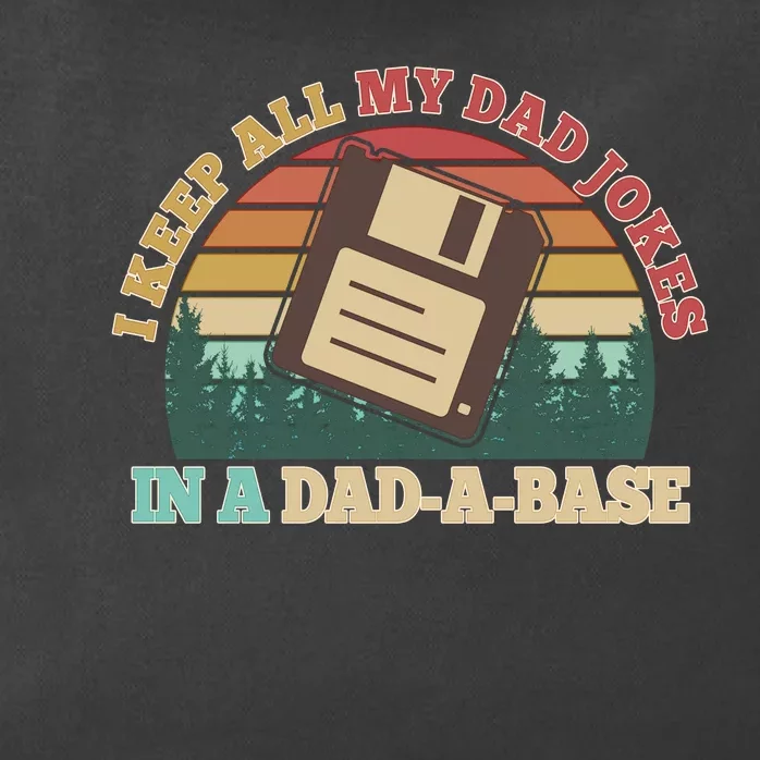 Retro I Keep All My Dad Jokes In A Dad A Base Zip Tote Bag