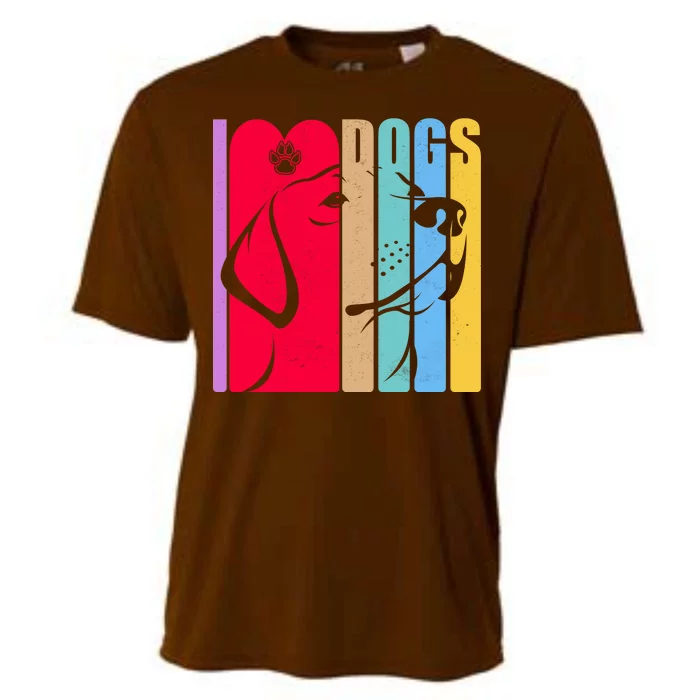 Retro I Love Dogs Cooling Performance Crew T-Shirt