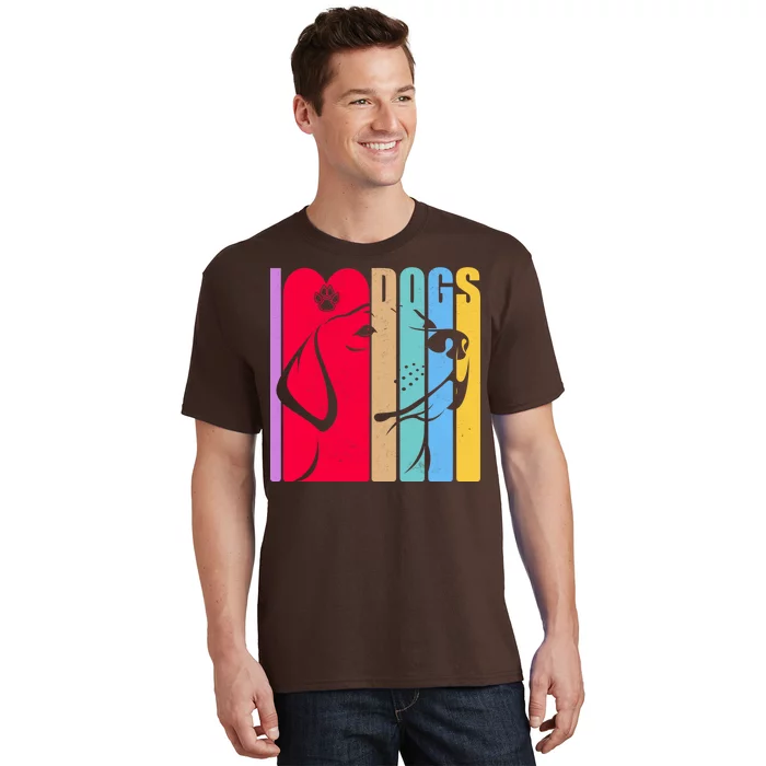 Retro I Love Dogs T-Shirt