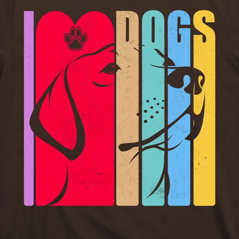 Retro I Love Dogs T-Shirt