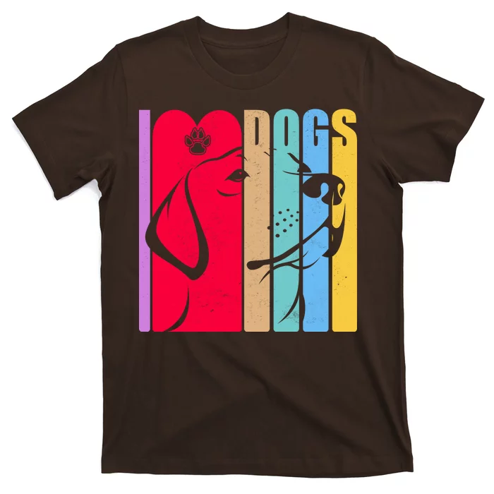 Retro I Love Dogs T-Shirt