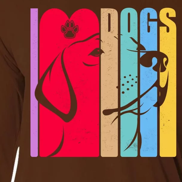 Retro I Love Dogs Cooling Performance Long Sleeve Crew