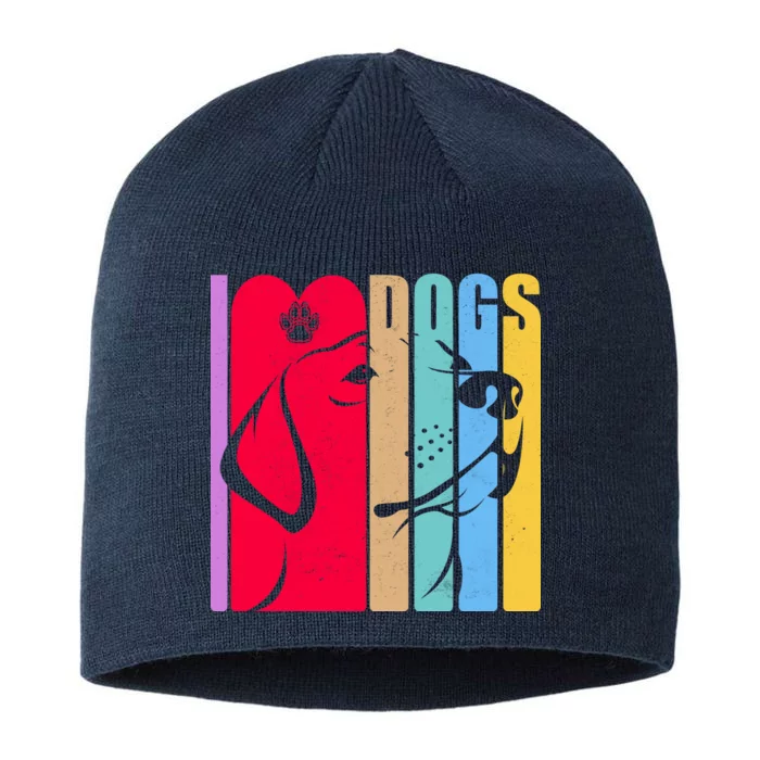 Retro I Love Dogs 8 1/2in Sustainable Knit Beanie