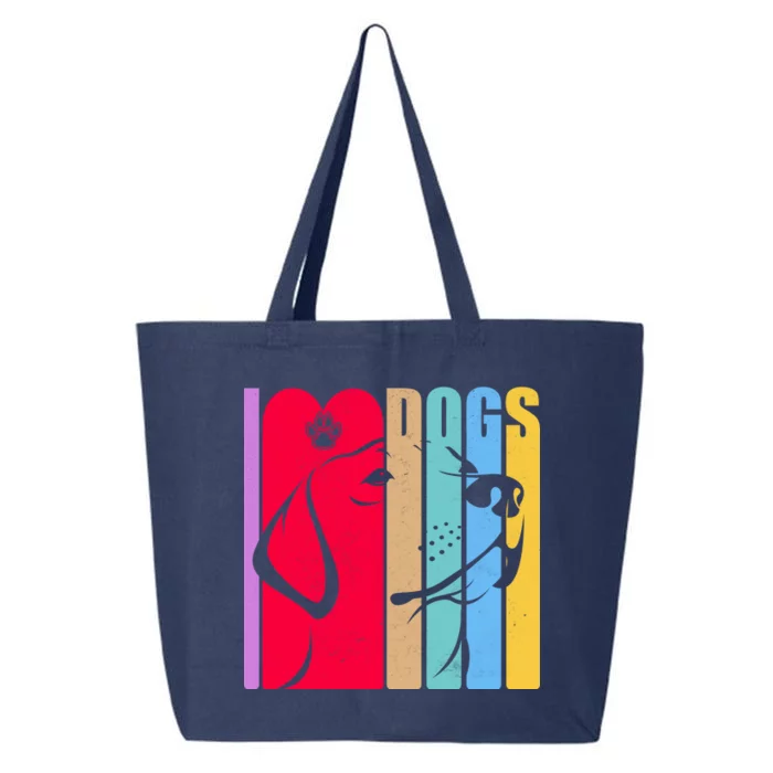 Retro I Love Dogs 25L Jumbo Tote