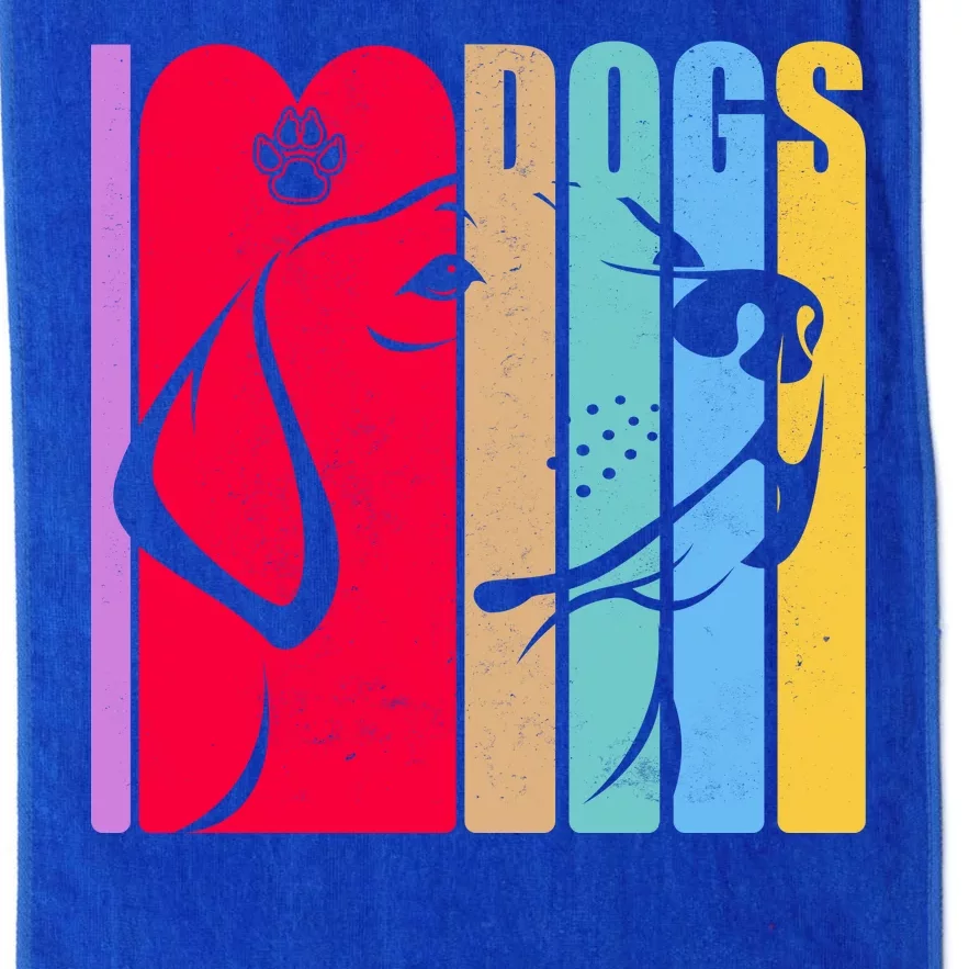 Retro I Love Dogs Platinum Collection Golf Towel