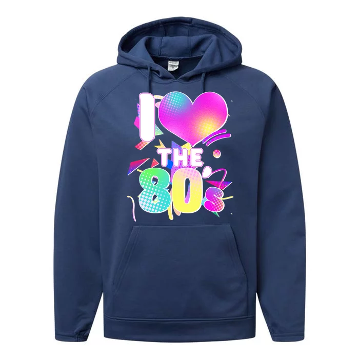 Retro I Love The 80's Performance Fleece Hoodie