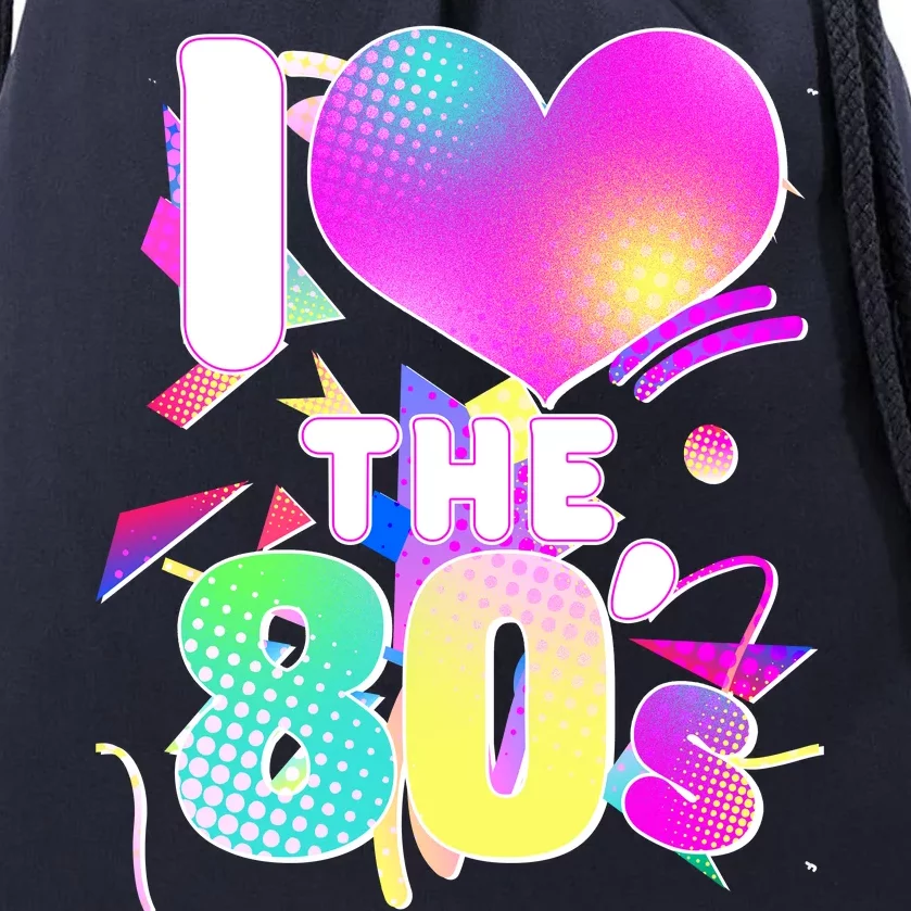 Retro I Love The 80's Drawstring Bag