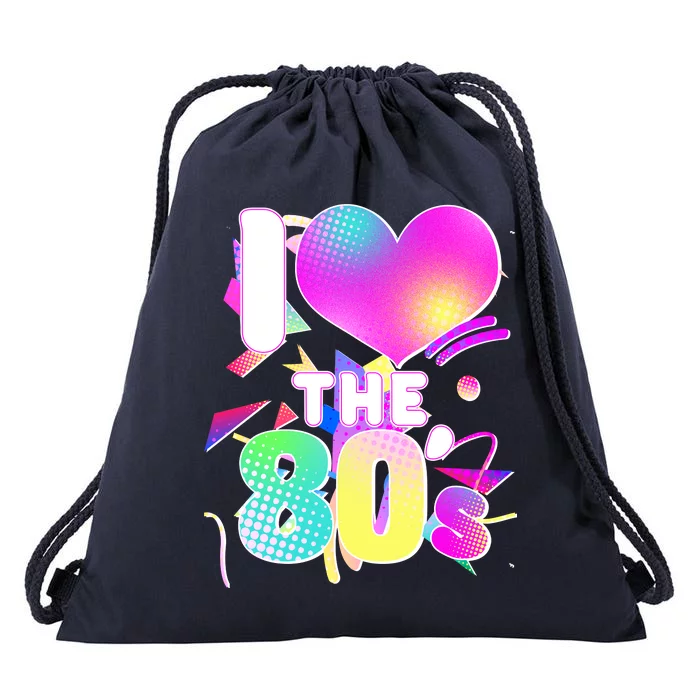 Retro I Love The 80's Drawstring Bag