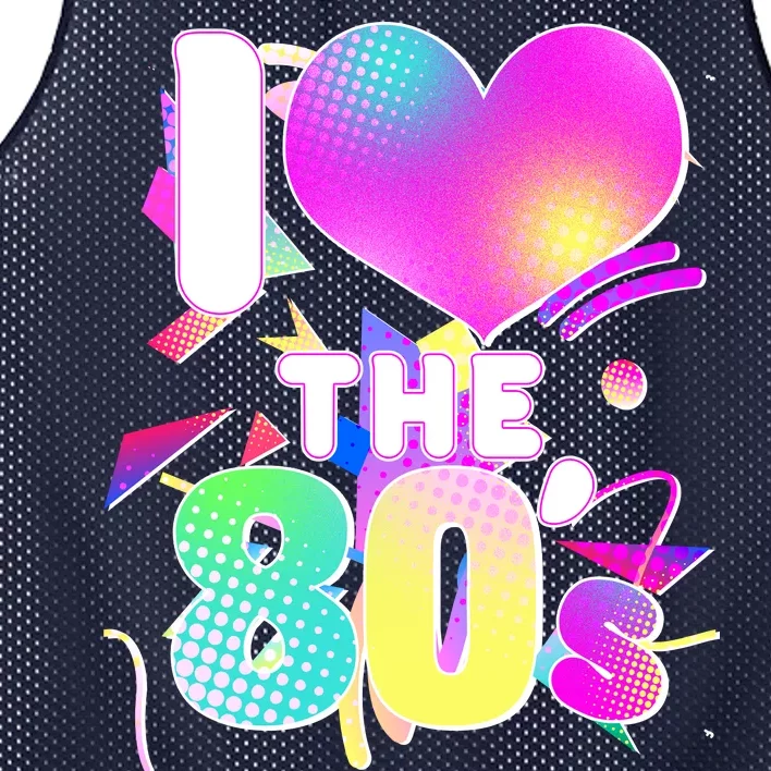 Retro I Love The 80's Mesh Reversible Basketball Jersey Tank