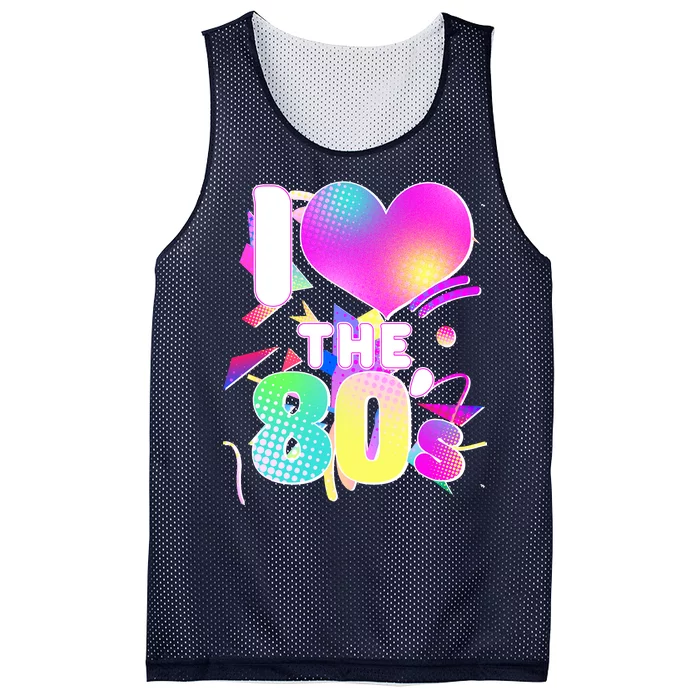 Retro I Love The 80's Mesh Reversible Basketball Jersey Tank