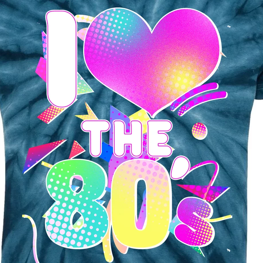 Retro I Love The 80's Kids Tie-Dye T-Shirt