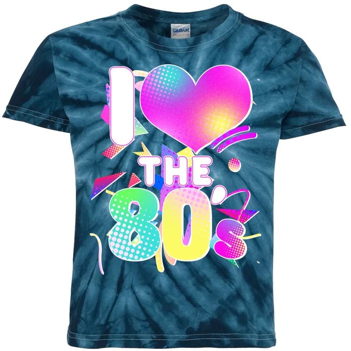 Retro I Love The 80's Kids Tie-Dye T-Shirt