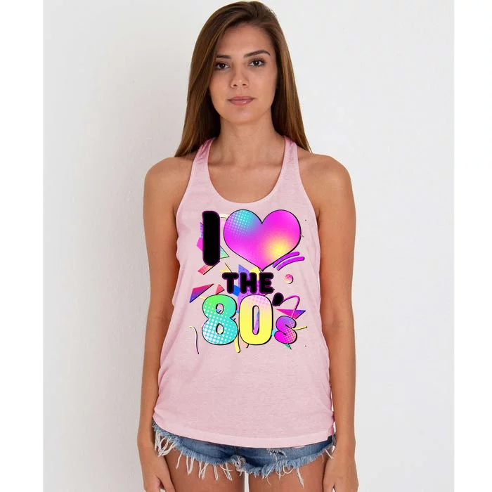 Retro I Love The 80's Women's Knotted Racerback Tank