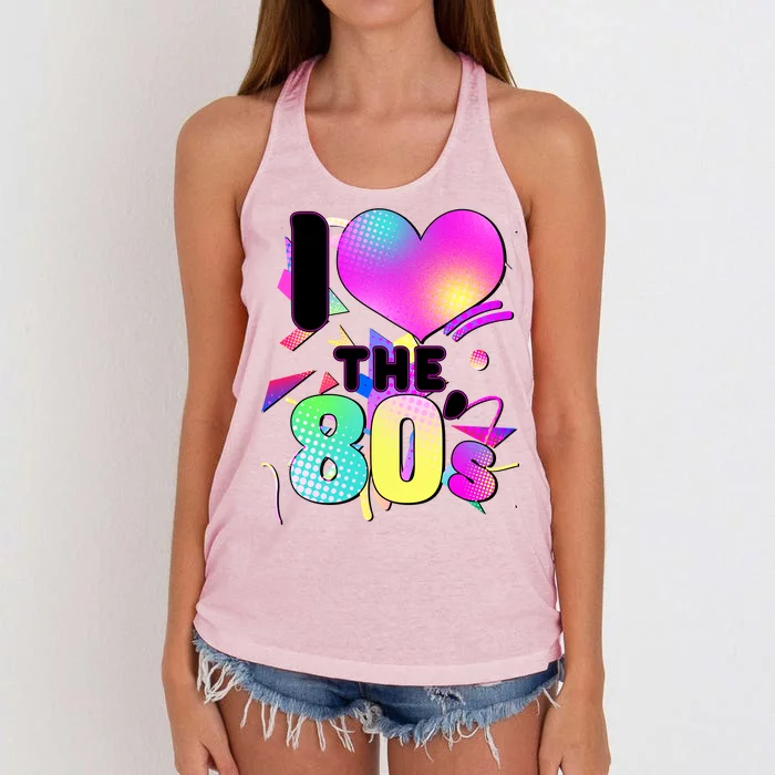 Retro I Love The 80's Women's Knotted Racerback Tank