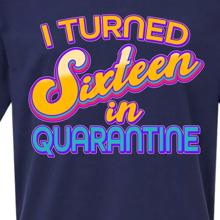 Retro I Turned Sixteen In Quarantine Sueded Cloud Jersey T-Shirt