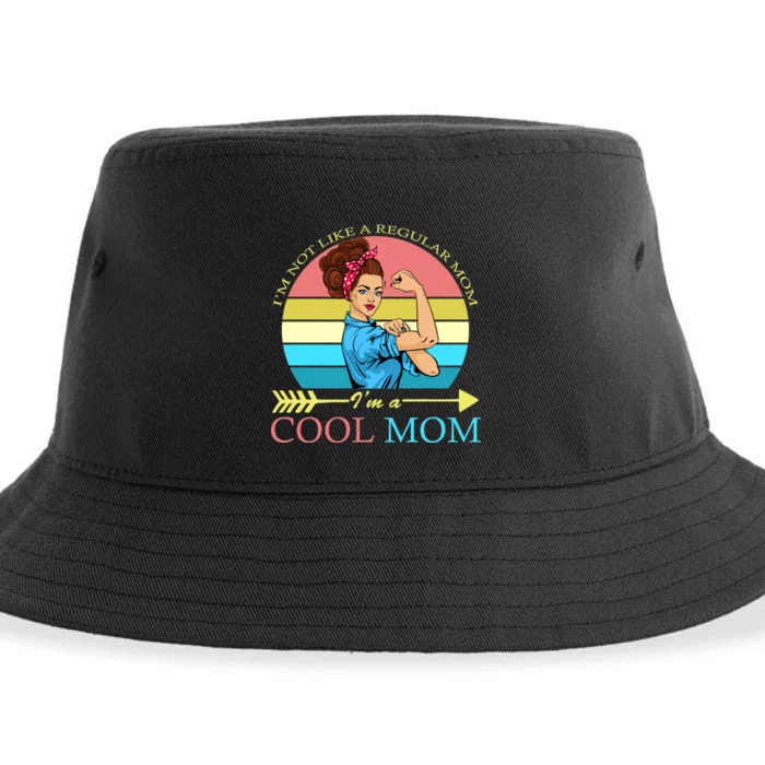 Retro I'm Not A Regular Mom I'm A Cool Mom Sustainable Bucket Hat