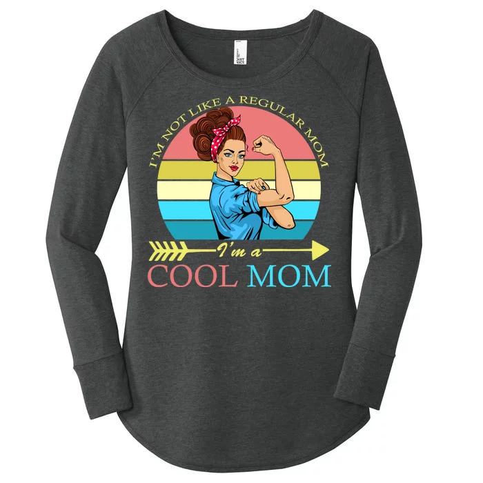 Retro I'm Not A Regular Mom I'm A Cool Mom Women's Perfect Tri Tunic Long Sleeve Shirt