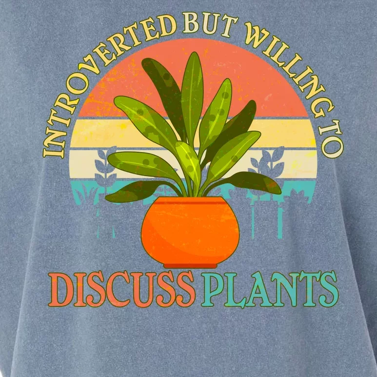 Retro Introverted But Willing To Discuss Plants Garment-Dyed Women's Muscle Tee