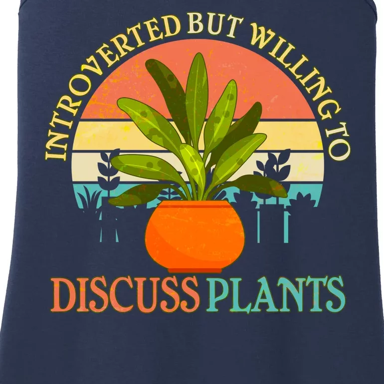 Retro Introverted But Willing To Discuss Plants Ladies Essential Tank