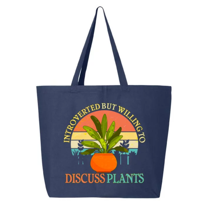 Retro Introverted But Willing To Discuss Plants 25L Jumbo Tote