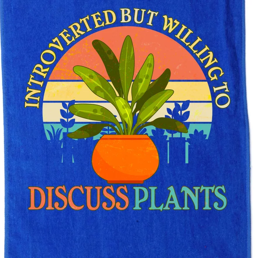 Retro Introverted But Willing To Discuss Plants Platinum Collection Golf Towel