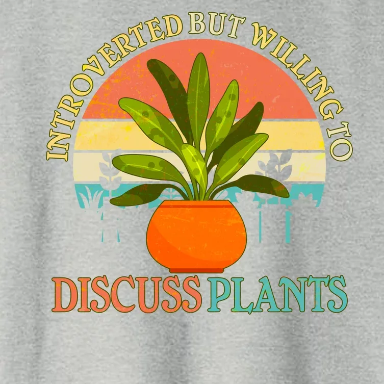 Retro Introverted But Willing To Discuss Plants Women's Crop Top Tee