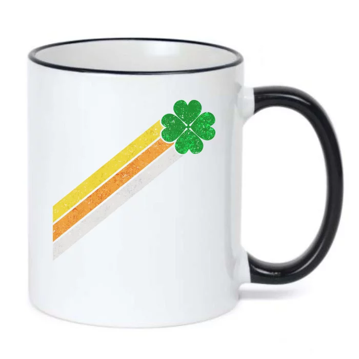 Retro Irish Clover Comet Black Color Changing Mug