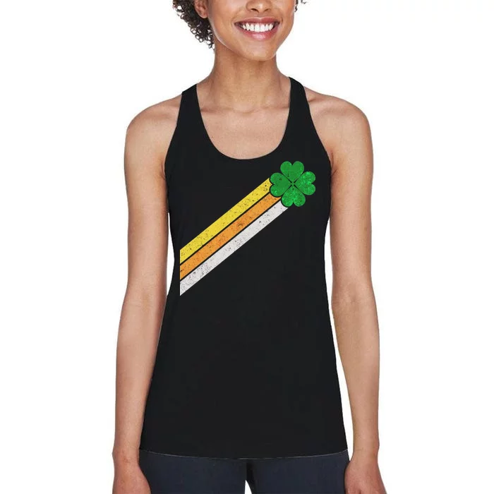 Retro Irish Clover Comet Women's Racerback Tank