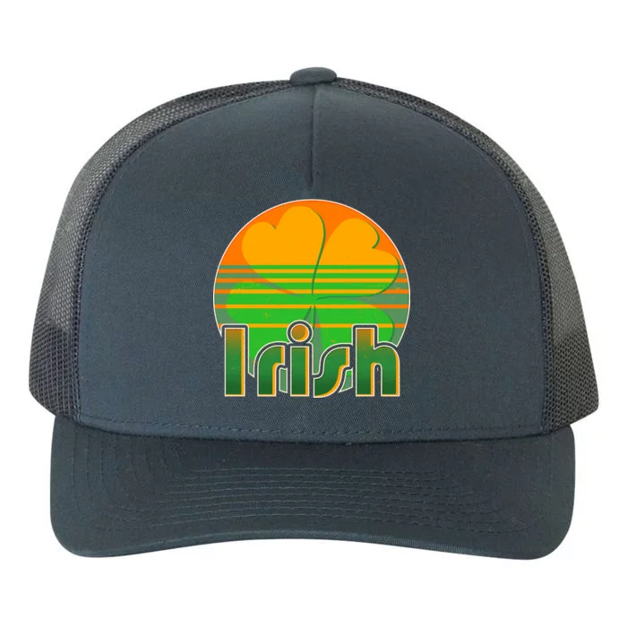 Retro Irish Shamrock Emblem Yupoong Adult 5-Panel Trucker Hat