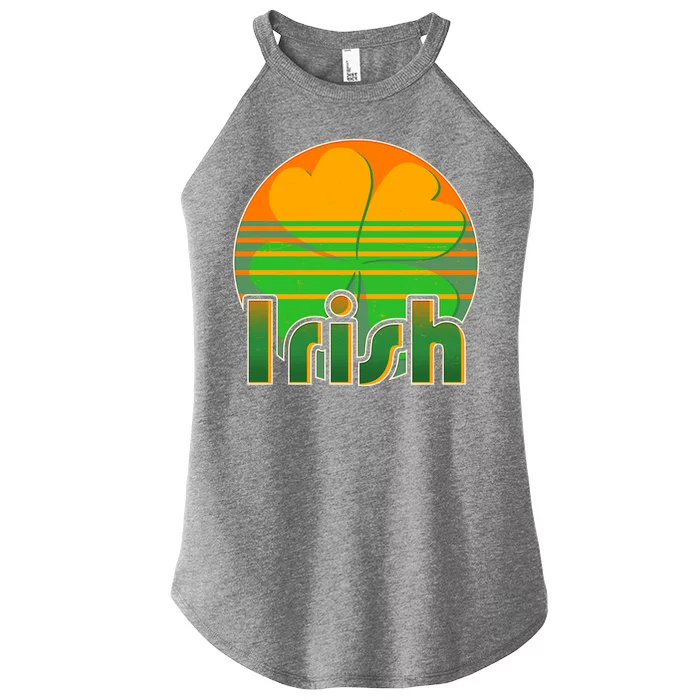 Retro Irish Shamrock Emblem Women’s Perfect Tri Rocker Tank