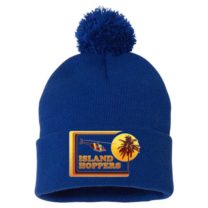 Retro Island Hoppers Pom Pom 12in Knit Beanie