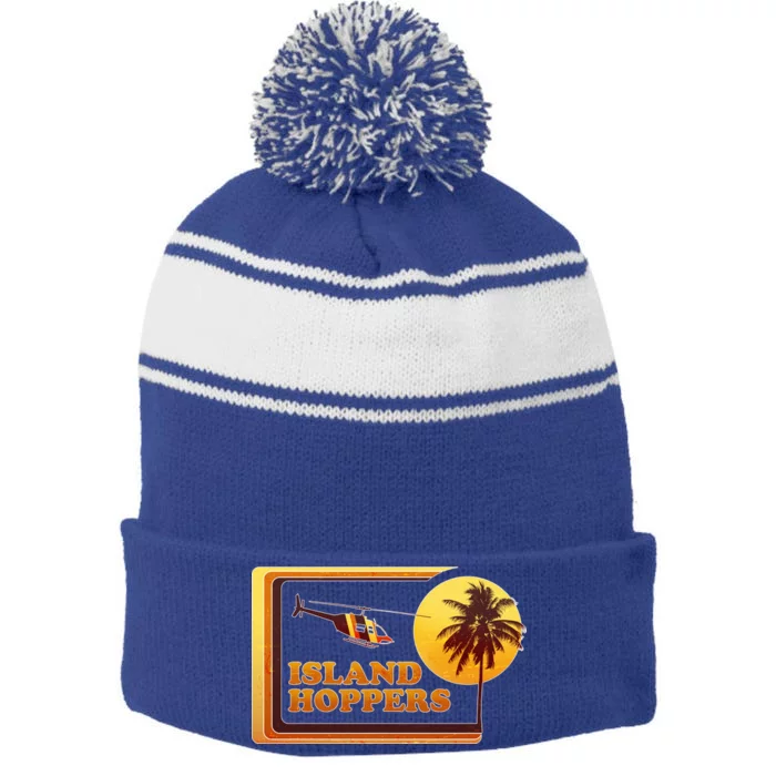 Retro Island Hoppers Stripe Pom Pom Beanie