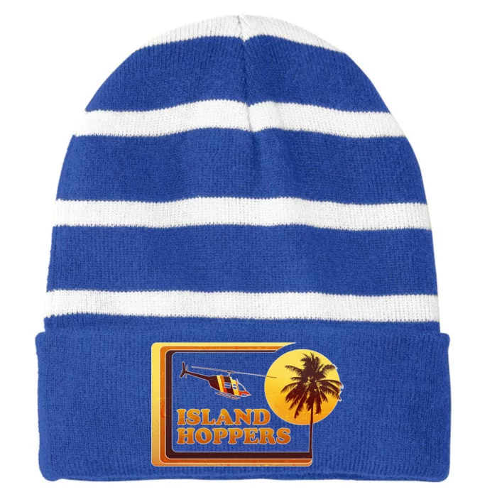 Retro Island Hoppers Striped Beanie with Solid Band