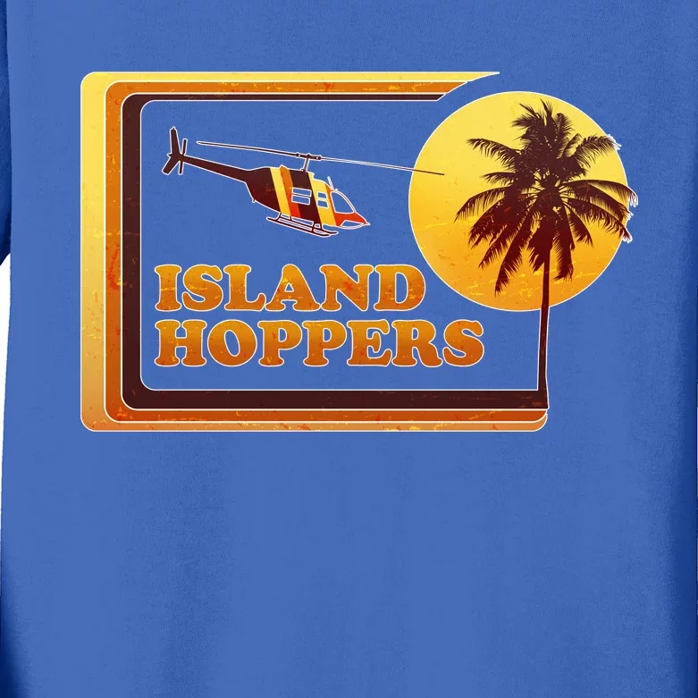 Retro Island Hoppers Kids Long Sleeve Shirt