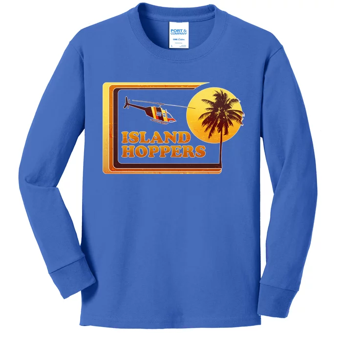 Retro Island Hoppers Kids Long Sleeve Shirt