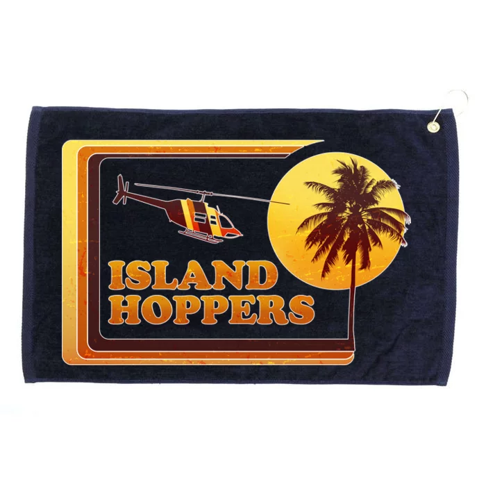 Retro Island Hoppers Grommeted Golf Towel