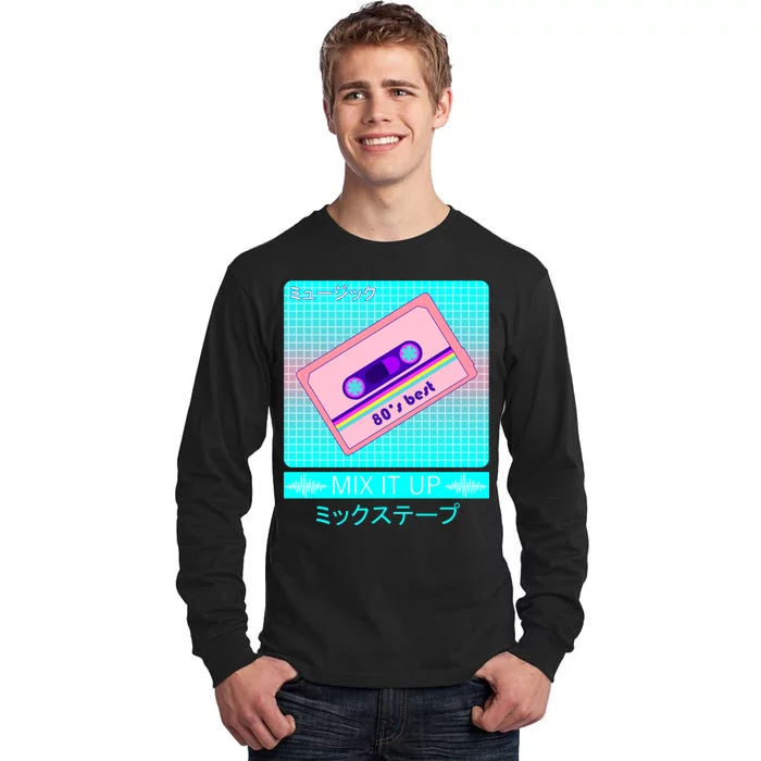 Retro Japanese Vaporwave Mix Tape Tall Long Sleeve T-Shirt