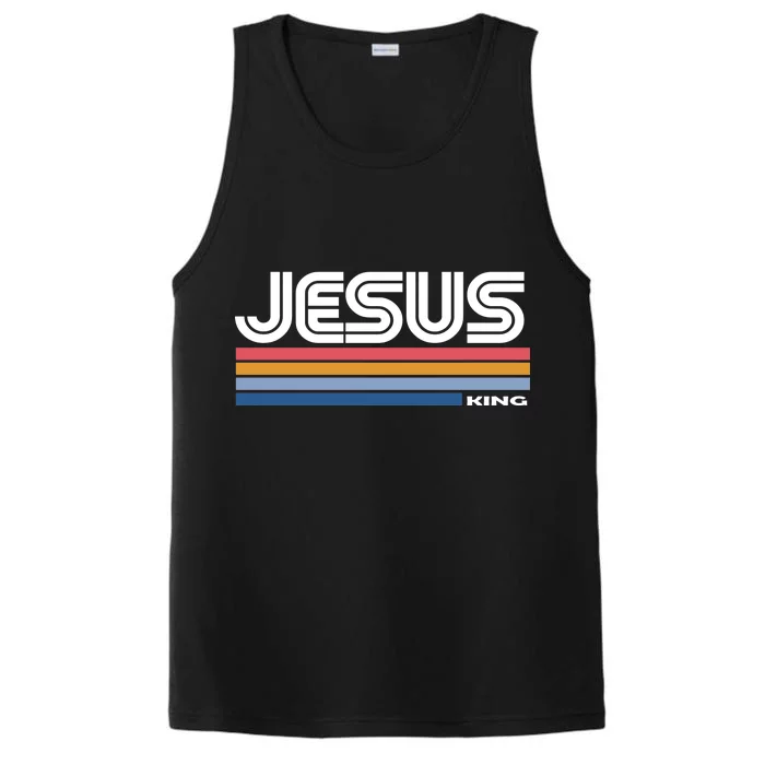 Retro Jesus King Performance Tank